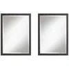 Uttermost Braddock Black 28" X 38" Rectangular Wall Mirrors Set Of 2