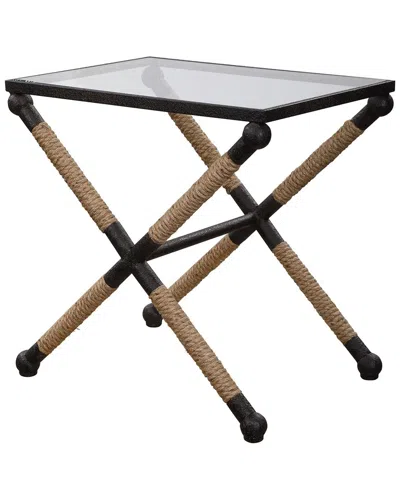 Uttermost Braddock Coastal Accent Table In Brown