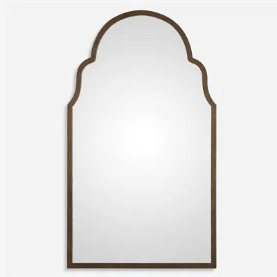 Uttermost Brayden Arch Hand Forged 41" High Wall Mirror In Brown