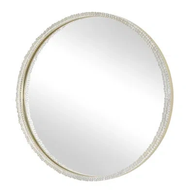Uttermost Break The Ice Round Mirror In Gold