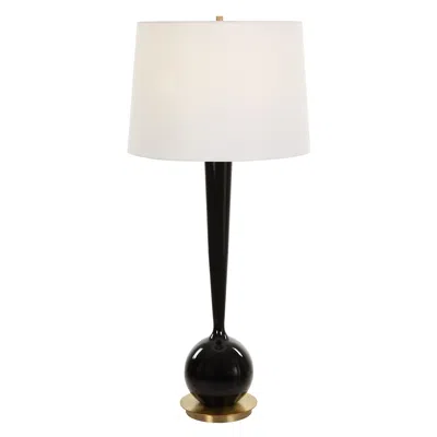 Uttermost Brielle Polished Black Ceramic Table Lamp