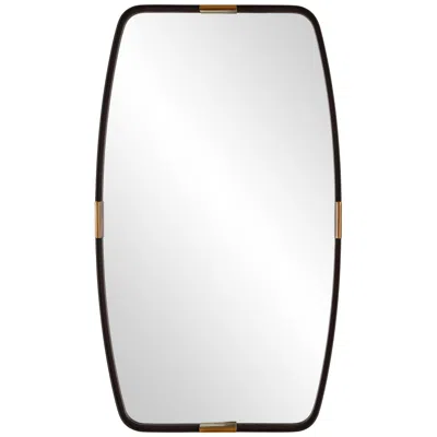 Uttermost Bronze With Gold Tabs 22" X 38" Wall Mirror