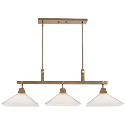 Uttermost Brookdale 43 3/4" Wide Modern White And Brass Pendant Light