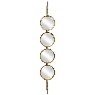 Uttermost Button Gold Leaf 10" X 60" Wall Mirror