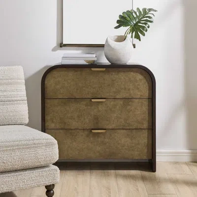 Uttermost Byrams 3 Drawer Oak Chest In Black