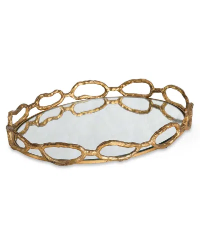 Uttermost Cable Chain Tray In Silver