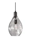 Uttermost Campester 1 Light Watered Glass Mini Pendant In Black