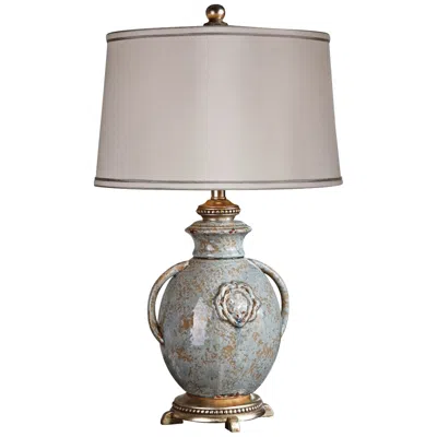 Uttermost Cancello 29" Distressed Blue Traditional Ceramic Table Lamp