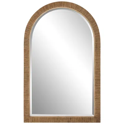 Uttermost Cape Natural Rattan 34 1/4" X 54 1/4" Arch Wall Mirror