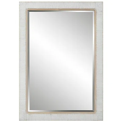 Uttermost Cape Whitewash Rattan 29" X 41" Wall Mirror