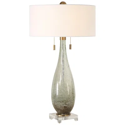 Uttermost Cardon 32 1/4" Green Glass Table Lamp In Neutral