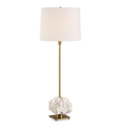 Uttermost Caronia 35 1/2" Ivory And Brass Buffet Lamp