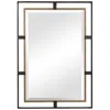 Uttermost Carrizo Distressed Bronze 22" X 32" Rectangular Wall Mirror