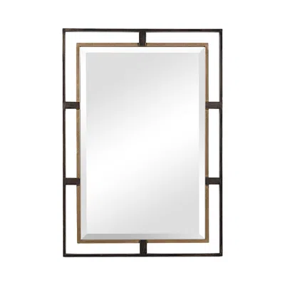 Uttermost Carrizo Rectangle Mirror In Gold/bronze