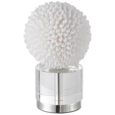 Uttermost Cascara 10" High White Seashell Sphere Sculpture