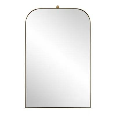 Uttermost Cassidy Brass Plated 21" X 33" Arch Wall Mirror