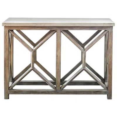 Uttermost Catali 41" Wide Oatmeal Wash Wood Console Table