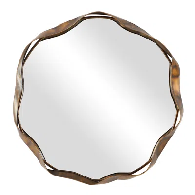 Uttermost Catch The Wave Bronze 41" Round Mirror