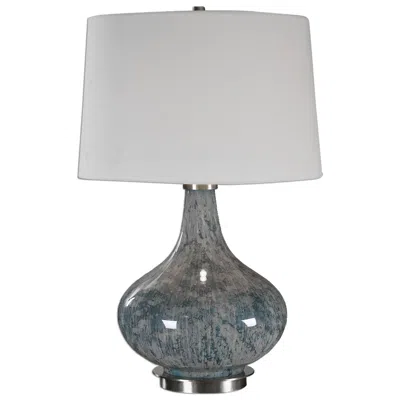 Uttermost Celinda 24 1/4" Mottled Blue Gray Glass Gourd Table Lamp