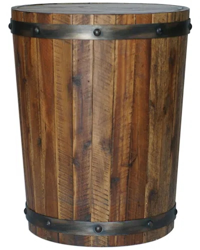 UTTERMOST UTTERMOST CEYLON WINE BARREL SIDE TABLE