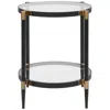 Uttermost Chadid 21 3/4" Wide Side Table In Black