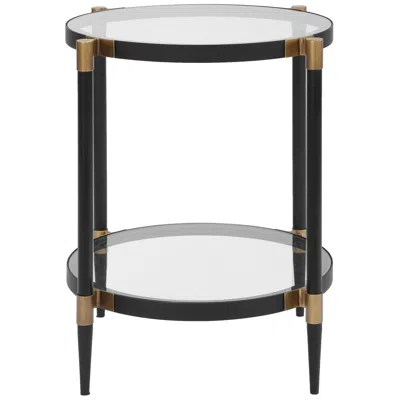 Uttermost Chadid 21 3/4" Wide Side Table In Black