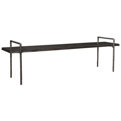 Uttermost Chandos 76" Wide Tarnished Silver And Dark Gray Bench