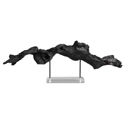 Uttermost Charred Timber 33.85" Wide Sculpture In Black