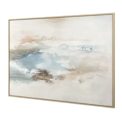 Uttermost Chasing Blue Coastal Canvas Art In Blue;brown;white;gray