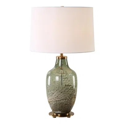 Uttermost Chianti 27 1/2" Olive Green Glass Table Lamp