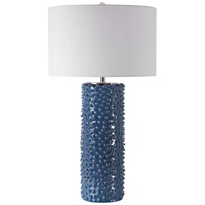Uttermost Ciji Column 29 1/2" Deep Indigo Blue Ceramic Table Lamp