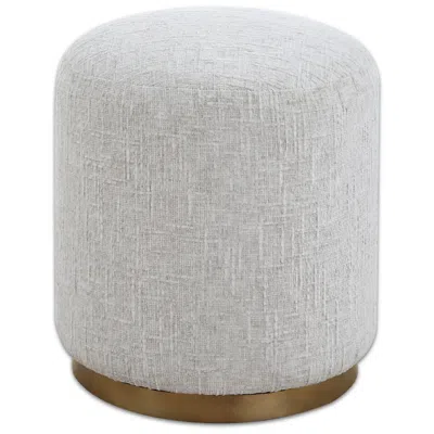 Uttermost Cinnabar Road Alta 18" High Off White Upholstered Ottoman