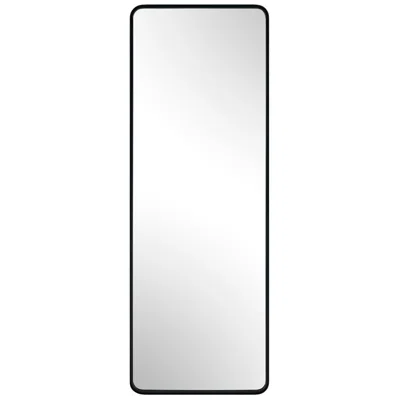 Uttermost Cinnabar Road Clara 21" X 59" Black Metal Framed Mirror