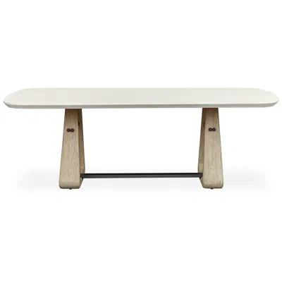 Uttermost Circa Ceruse Wheat Outdoor Dining Table In White