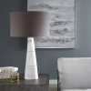 Uttermost Citadel White Marble Table Lamp In Off White