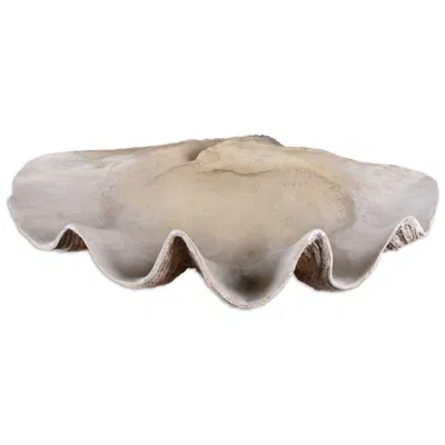 Uttermost Clam Shell 22 3/4" Wide Stone Accent Bowl By
