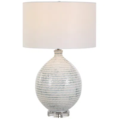 Uttermost Clary 26 1/2" White And Gray Ceramic Table Lamp