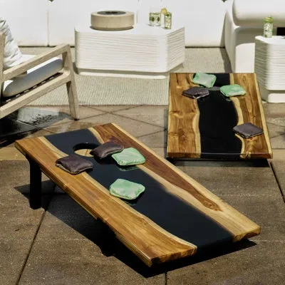 Uttermost Clearwood Black Cornhole Game Set/2