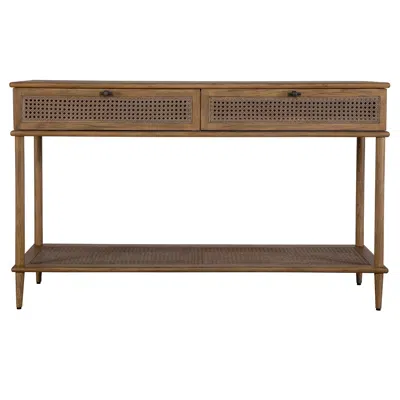 Uttermost Coast 52"w Soft Oak Stain 2-drawer Console Table