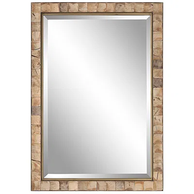 Uttermost Cocos Dark Gold 27 3/4" X 41 1/2" Rectangular Wall Mirror In Brown