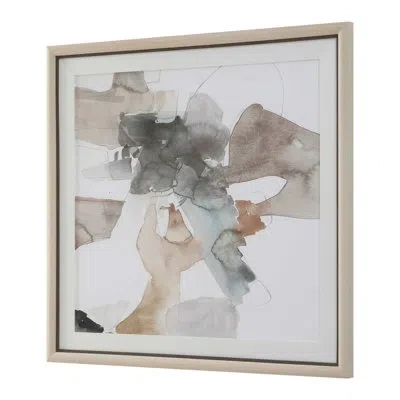 Uttermost Cohesion Framed Abstract Print In Blue;black;gray;orange