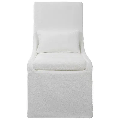 Uttermost Coley White Armless Chair In Neutral