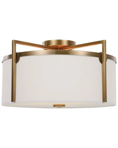 UTTERMOST UTTERMOST COLFAX BRASS 3-LIGHT SEMI FLUSH MOUNT LIGHT