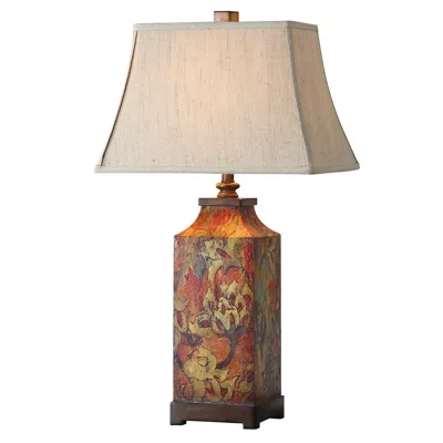 Uttermost Colorful Flowers 32" Handcrafted Traditional Table Lamp