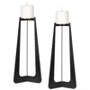 Uttermost Columnar Matte Black 2-piece Candleholders