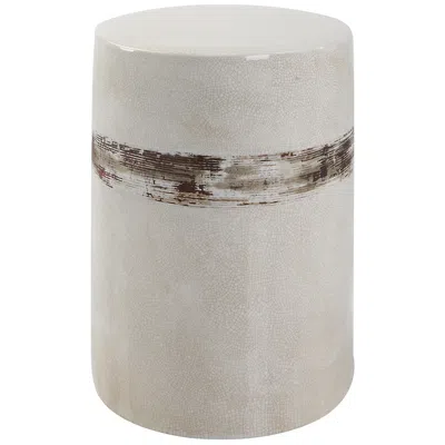 Uttermost Comanche 13" W X 18" H Off White Garden Stool