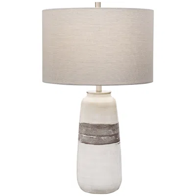Uttermost Comanche Off-white And Brown Ceramic Table Lamp