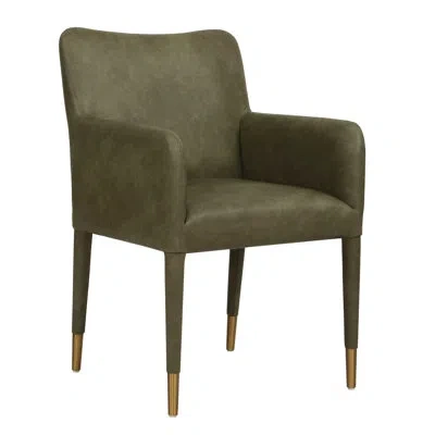 Uttermost Conifer Pine Dining Armchair In Green