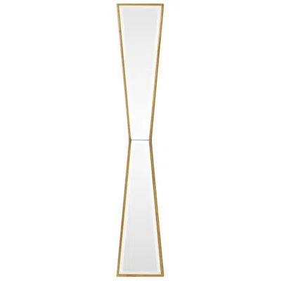 Uttermost Corbata Antiqued Gold Leaf 10" X 60" Wall Mirror