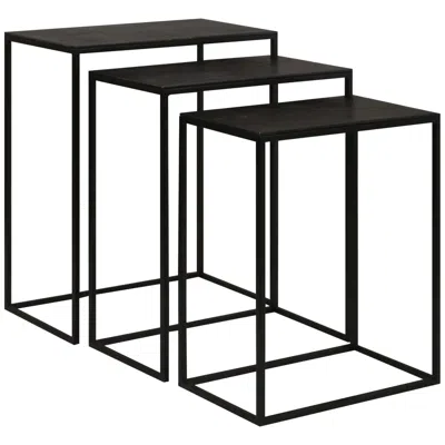 Uttermost Coreene 21 1/4"w Black And Bronze Nesting Tables Set Of 3